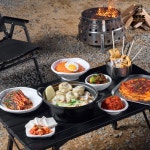 밀밭명가 바지락칼국수 캠핑음식 밀키트 1인분 무채 + 배추김치 포함 : 밀밭칼국수