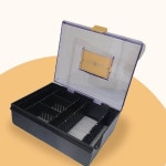 인장함 대형 색상랜덤 1개 뚜껑 잠금장치 손잡이 : RedSun