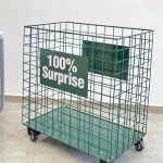 바퀴달린 빨래바구니 이동식 대형 철망 수납함 철제 : 글로벌싱지