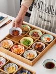 반찬 그릇 업소용 일식 일본 A 접시 트레이 우드 세트 구절판 정식 : 구대의 민족