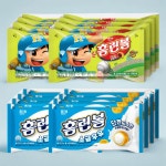 홈런볼 쵸코 초코맛 오리지널 8개 + 소금우유맛 8개 pc방 간식 부드러운 과자 : 만물상DC