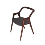 카페 인테리어 체어 패브릭 원목 라운드 의자 커피숍 원목의자 식탁의자 상담실 : 온리큐