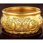 화수분 순동 재물 부와행운 장식품  팔방래  가정용 거실 선물 원보 생재 놋쇠 쌀항아리 : 헬로우제이제이