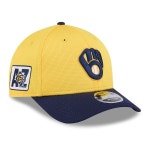 [해외] 뉴에라 모자 MLB [밀워키 브루어스] 2025 Spring Training 9FORTY Adjustable Hat - Gold/Navy 1137639 : MC트레이닝