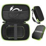 CaseSack SP 실리콘 파워 블랙 러기드 휴대용 외장 하드 드라이브 아머 A60 1TB, 2TB, 4TB, 5TB용 케이스 블랙+그린 114734 911RB... 