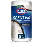 클로록스 센티바 물티슈 표백제 프리 클리닝 가정 필수품 퍼시픽 브리즈 코코넛 75 카운트 : 몽몽일스토어
