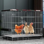 대형 두꺼운 집 실내 실외 닭장 오리 케이지 접이식 애완 동물 개 고양이 : 프로미코