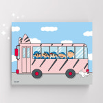 짱구는 못말려 떡잎마을 유치원 스쿨버스 보석십자수 캔버스 40x50cm : 하비스스퀘어