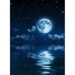 몽환적인 달빛 바다 보석십자수 풍경 DIY 트레이 펜 고체풀 비즈십자수 도구 세트 : 토성마켓