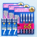 페리오 토탈 케어 미세모 칫솔 (10입 3세트)+토탈7 오리지널 치약 (120g 3개) : 현대공판장