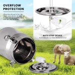 충전식 전기 염소 착유기 전기 진공 맥동 흡입 펌프 양 농장용 착유기 8L : 챔프재이