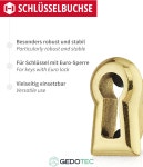 Gedotec 도어록 플레이트 부착용 게도텍 키 부시 황동 앤티크 H7415 M4 : 은일삼트린카