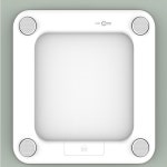 퓨어화이트 인테리어 LED 디지털 체중계 강화유리 깔끔한 디자인 : 로핀스토어