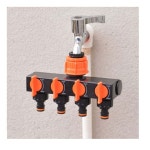 정원 수도 4구 다방향 청소 물조절 분배기 마당 물분배 주방 호스연결 세탁 : 베이직커머스