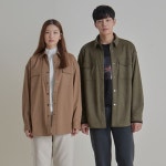정품발송 앤듀 유니 스웨이드 오버핏 아웃포켓 셔켓O194JP070P 258631 : 꾸멍까게
