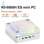 데스크탑 Genmachine AMD R5 6600H ES 미니 PC 윈도우 11 와이파이 6 게임용 DDR5 4800MHz 4.2GHz CPU M.2 SSD 디 : 백억부자할미