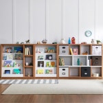 공부방 서재용 전면책상 세트 깔끔한 오픈형책장 선반 H6144 : 구스상회