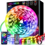 탑월드홈파티스튜디오중리점 | 침실용 50피트 LED 조명 리모컨이 있는 블루투스 스마트 앱 컨트롤 RGB 색상 변경 LED 스트립 조명 및 룸 키친 파티 홈 장식용 전원 어댑터...