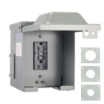 20암페어 GFCI 실외 전기 콘센트 박스 5-20R WRTR GFCI 리셉터클 프리 드릴 홀 NEMA 3R 올 메탈 인클로저 헤비 듀티 방수 잠금 가능 실외... 