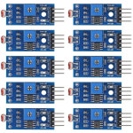 아두이노용 10pcs 5MM LDR 감광 센서 모듈 광의존 저항 센서 모듈 디지털 광 감지 LM393 3핀 : 마마베스트샵