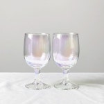 오로라 홀로그램 와인잔 2P세트 330ml 고블렛잔 샴페인잔 : 그린용