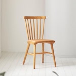 1인용 원목식탁의자 가죽 고무나무의자 유럽풍의자 : 새로홈가구