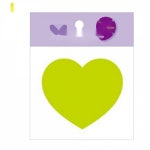 명찰 어린이집 유치원 이름표 가꿈 1600 시트지 하트 연두 6장 NO.197 : 다이아프라임