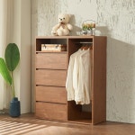 E0 4단서랍 옷장 1000 우드 서랍형 옷장수납장 행거형 : 새로홈가구