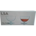 LSA OLIVIA G127702301 주류 유리잔 투명 2.0온스65ml 2개 세트 : 리 봉주르 레드