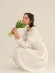 버터플라이 걸 코튼 레이스  원피스 복고풍원피스 엘프 화이트 재고 있음 S : 로맨틱아이