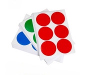 원형 무지스티커 꾸미기 색깔동그라미스티커 노랑색 동그라미 적색 문구용 수첩 모양 엘엔픽 : 믿어안심몰