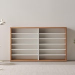 와이드 신발장 오픈형 6단 2000 대형 오픈신발장 나무 : 새로홈가구