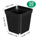 식물 냄비 식물용 실내 보육 분지 야외 꽃 씨앗 스타터 1. Black : 쇼핑나에게2호점