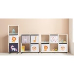 아이 아동 전면 2단 4칸 오픈 책장 이동식 바퀴형 수납장 진열 서재 모던 추천 : 퍼니셀컴퍼니