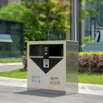 대형 상품 대용량 공원 옥상 이중 은재떨이 호박색 수거기 야외용 분리수거함 쓰레기통 샌드 201 스텐 작은 편수통 : 도연상사0315