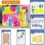 생일 풍선 과일 금속 절단 다이 카드 만들기 스크랩북 엠보싱 종이 앨범 공예 장식 1. H1696-dies : 쇼핑나에게11호점