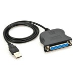 USB 25 핀 DB25 여성 IEEE 1284 병렬 프린터 LPT 어댑터 인쇄 변환기 케이블 병렬 인터페이스 통신 : 원스탑마켓스