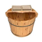 히노끼대야 원목 사우나 족욕기 탕 온천 찜질 목욕탕 42야드+단열재+마사지+침술지도 : 유연 글로벌