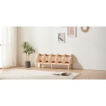 거실 다용도 수납대 1단 5칸 고무나무 다리형 진열대 책꽂이 깔끔한 예쁜 실속 : 퍼니셀컴퍼니