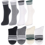 발렌티노크리스티 두껍지않은 여자 헬스 스포츠 골프 무지 삼선 링글 양말 중목 장목 니삭스 : 골져스토어