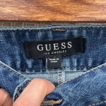 게스 은장 캐주얼 빅사이즈 스판 데님 청바지 36인치 D00239 : 빈티지사쿠