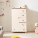 귀여운 헹거 5단 서랍형 아이방 다리 도어 옷장 800 초등학생 자녀방 가구 : IVY퍼니처