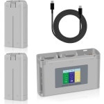 DJI 호환 배터리 충전기 COOLShow Intel 인텔리전트 플라이트 미니 4K 2팩 2400mAh 및 스마트 LED 트리플 양방향 충전 허브 2/2 SE/4K/SE... 