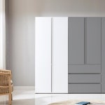 화이트 핸들리스 아이방 2단 옷봉형 도어형 옷장 800 예쁜 키큰 높은 옷방 : IVY퍼니처