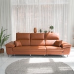 블레스 소파 프리미엄 이태리 천연가죽 4인용 가죽소파 4인 3인 쇼파 : 루스인