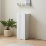 세련된 모던 전면 아치형 템바보드 3단 도어 수납장 400 튼튼한 보관 카페 : IVY퍼니처