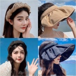 돌돌이 UV차단 썬캡 여성모자 머리띠 햇빛가리개 여름 돌돌이썬캡 : NEW 베스트샵