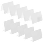 건조 지우기 아크릴 이름 스탠드 탁상용 카드 홀더 디스플레이 보드 1. White : 쇼핑여기다24호점