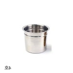 낮은 스텐통 4호 원형 가위통 국자통 치킨 : Jblack