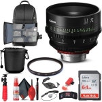 캐논 24mm 스미어 T1.5 (PL 마운트, 피트) (3359C002) + 백팩 64GB 카드 렌즈 파우치 UV 필터 리더 삼각대 메모리 지갑 캡 키퍼 청소 키트... 